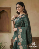 LOOKMOR Banarasi Soft Silk Zari Work Saree with Jacquard Weave | 158