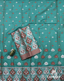 Deep Blue-Green Premium Mix Paat Mekhela Sador – Assamese Set