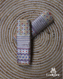 Beige Silver Jari Premium Semi paat Set Mekhela Sador