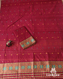 Premium Brown Cotton Set Mekhela Sador with Jura
