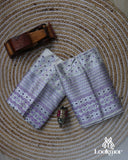 White Silver Jari Premium Semi paat Set Mekhela Sador