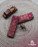 Wine Copper Jari Super Semi Paat Set Mekhela Sador