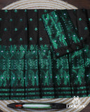Elegant Dark Brown Semi Pat Mekhela Sador with Timeless Appeal