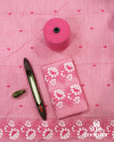 Premium Pink Cotton Kesapaat Set Mekhela Sador with Jura