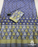 Dark Blue Royal Charm – Premium Mix Paat Mekhela Sador Set