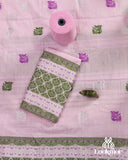 Premium Baby Pink Cotton Kesapaat Set Mekhela Sador with Jura