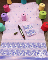 Premium Baby Pink Cotton Kesapaat Set Mekhela Sador with Jura
