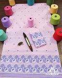 Premium Baby Pink Cotton Kesapaat Set Mekhela Sador with Jura