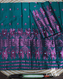 Dark Blue – Regal Dark Blue Semi Pat Mekhela Sador with Graceful Charm