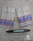 White Soft Charm Toss Paat Set Mekhela Sador