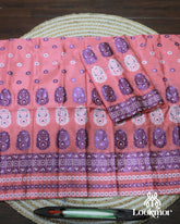 Soft Pink Semi Pat Mekhela Sador with Elegant Heritage Appeal