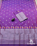 Purple Premium Semi paat Set Mekhela Sador