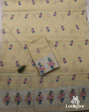 Light Yellow Kesapaat Paat Set Mekhela Sador