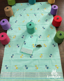 Premium Sea-Green Cotton Kesapaat Set Mekhela Sador with Jura