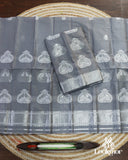 Sophisticated Grey Super Semi Pat Mekhela Sador for a Timeless Look