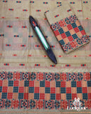 Traditional Brown Toss Paat Mekhela Chador from Assam