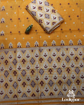Yellow Toss Paat Set Mekhela Sador