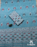 Sky Blue Kesapaat Paat Set Mekhela Sador