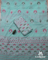 Sea Green Kesapaat Paat Set Mekhela Sador