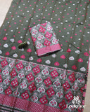 Green-Cyan Royal Charm – Premium Mix Paat Mekhela Sador Set