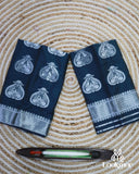 Royal Dark Blue Super Semi Pat Mekhela Sador Set with Traditional Appeal