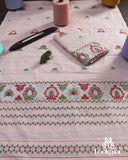 Earthy Light Brown Cotton Kesapaat Mekhela Sador in Vintage Stripe Design with Jura