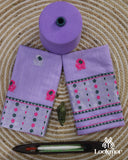 Royal Purple Cotton Kesapaat Traditional Mekhela Sador Set with Designer Jura