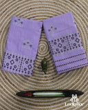 Royal Purple Cotton Kesapaat Traditional Mekhela Sador Set with Intricate Jura Detailing