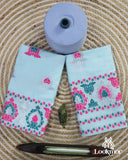 Soft Light Blue Cotton Kesapaat Mekhela Sador Set and Classic Jura