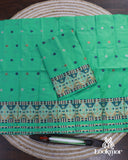 Light Green Beautiful Toss Paat Set Mekhela Sador