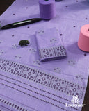 Royal Purple Cotton Kesapaat Traditional Mekhela Sador Set with Intricate Jura Detailing