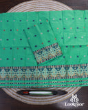 Light Green Beautiful Toss Paat Set Mekhela Sador