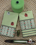 Graceful Green Cotton Kesapaat Set Mekhela Sador Paired with Stylish Jura