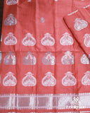 Vibrant Orange Super Semi Pat Mekhela Sador for Festive Occasions