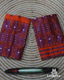 Vibrant Orange Semi Pat Mekhela Sador with Festive Elegance