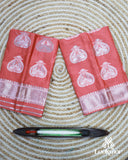 Vibrant Orange Super Semi Pat Mekhela Sador for Festive Occasions