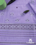 Royal Purple Cotton Kesapaat Traditional Mekhela Sador Set with Intricate Jura Detailing