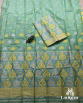 Green Royal Charm – Premium Mix Paat Mekhela Sador Set