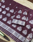 Luxurious Wine Super Semi Pat Mekhela Sador Set with Rich Traditional Charm