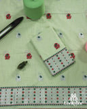 Graceful Green Cotton Kesapaat Set Mekhela Sador Paired with Stylish Jura