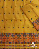 Yellow Premium Toss Paat Set Mekhela Sador