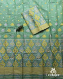 Green Royal Charm – Premium Mix Paat Mekhela Sador Set