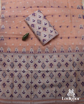 Peach-Pink Toss Paat Set Mekhela Sador
