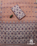 Peach-Pink Toss Paat Set Mekhela Sador