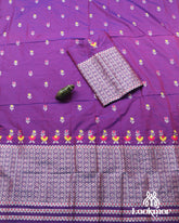 Purple Premium Semi paat Set Mekhela Sador