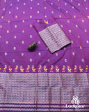 Purple Premium Semi paat Set Mekhela Sador