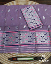 Purple Toss Paat Set Mekhela Sador