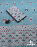 Sky Blue Kesapaat Paat Set Mekhela Sador