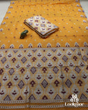 Yellow Toss Paat Set Mekhela Sador