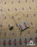 Light Yellow Kesapaat Paat Set Mekhela Sador